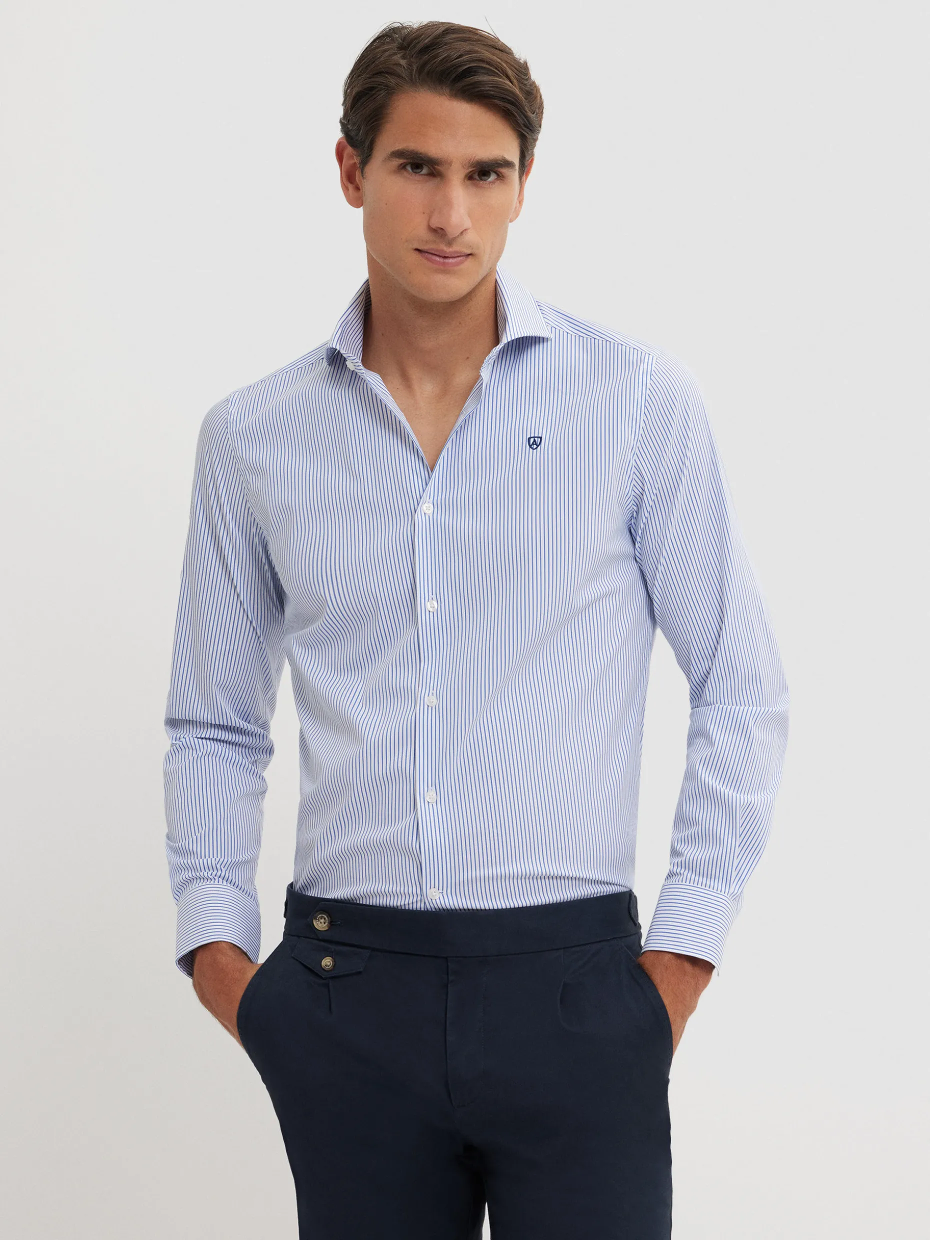 CAMISA COMFORT RAYAS <Alvaro Moreno Discount