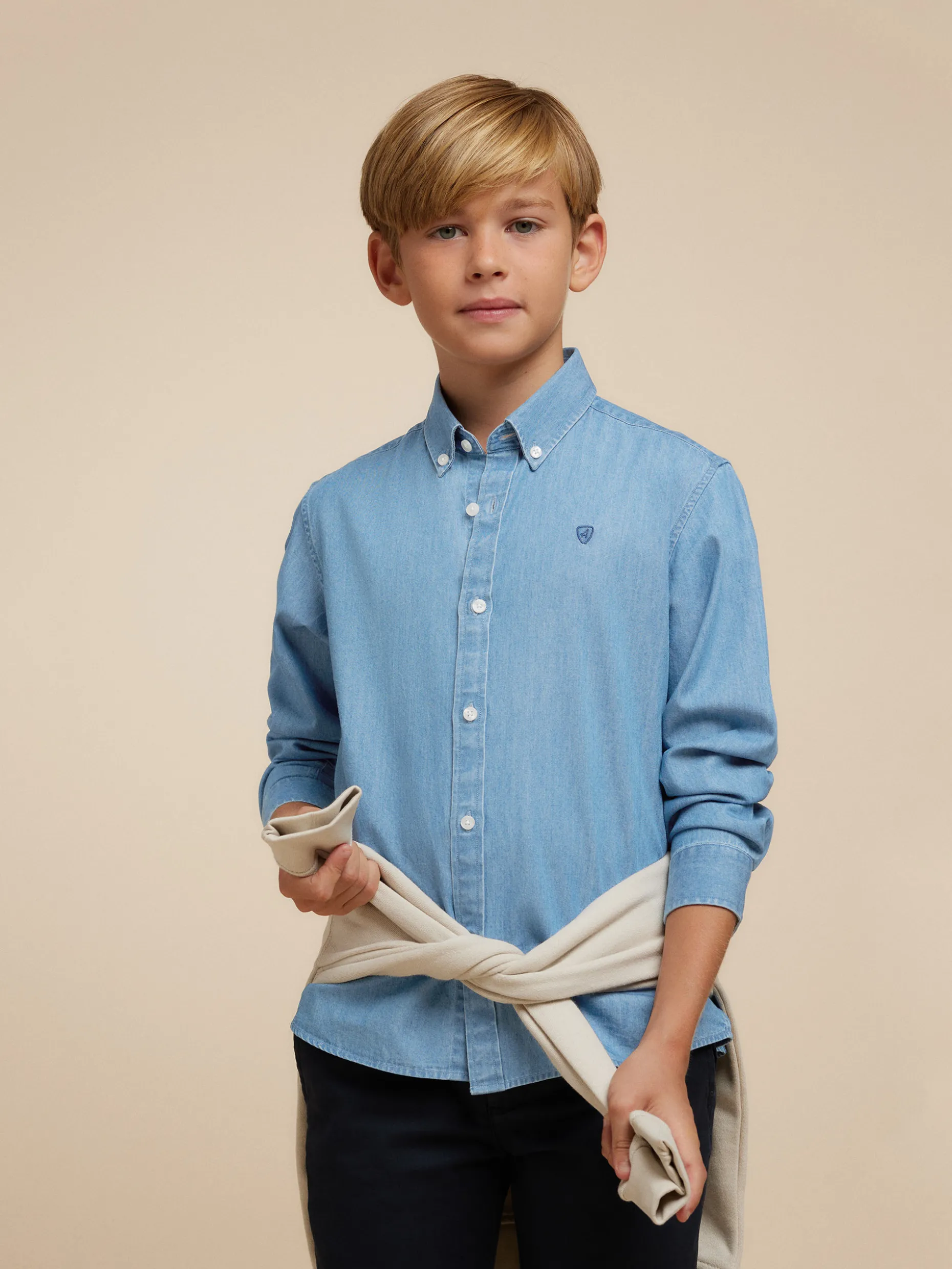 CAMISA DENIM KIDS <Alvaro Moreno Sale