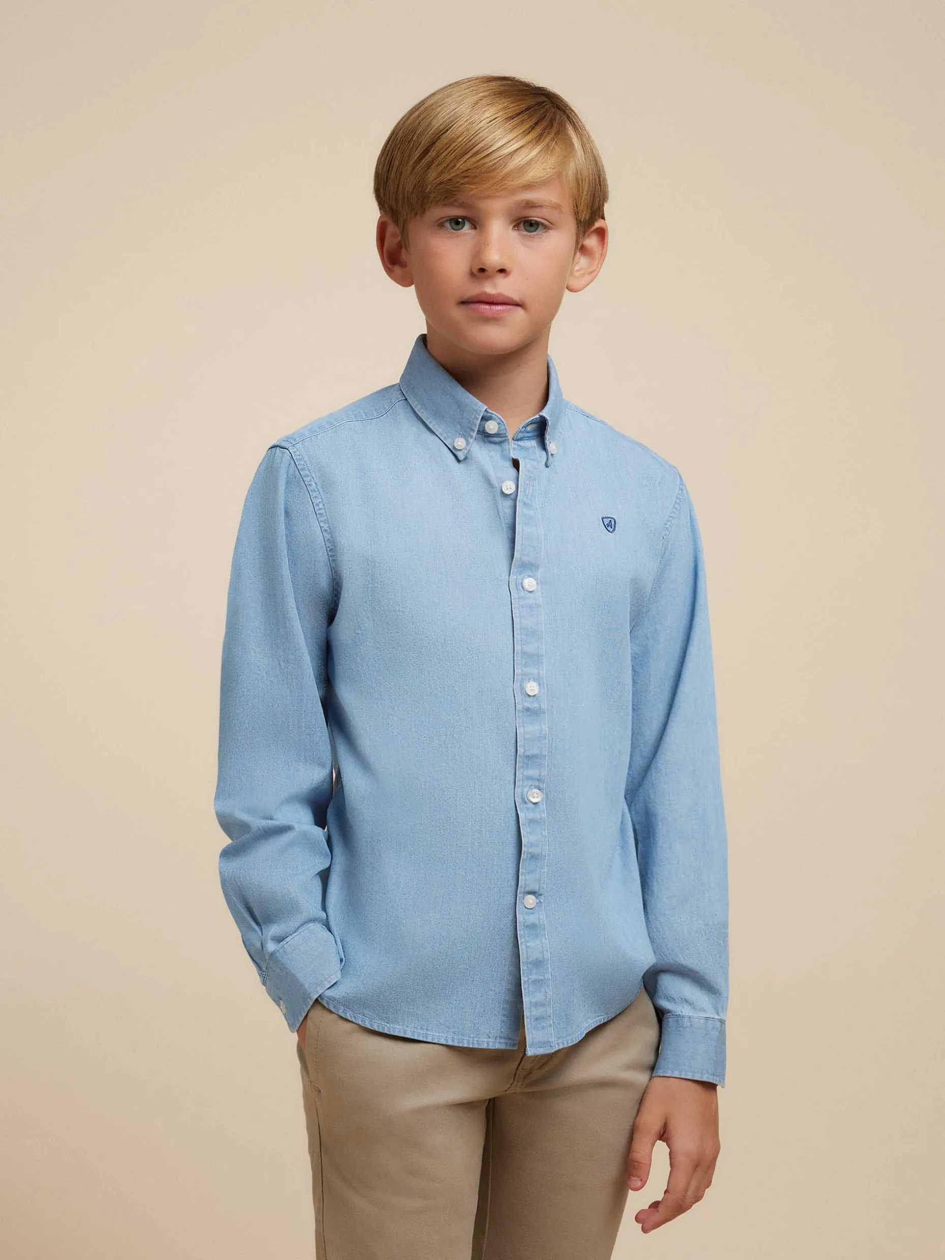 CAMISA DENIM KIDS <Alvaro Moreno Discount