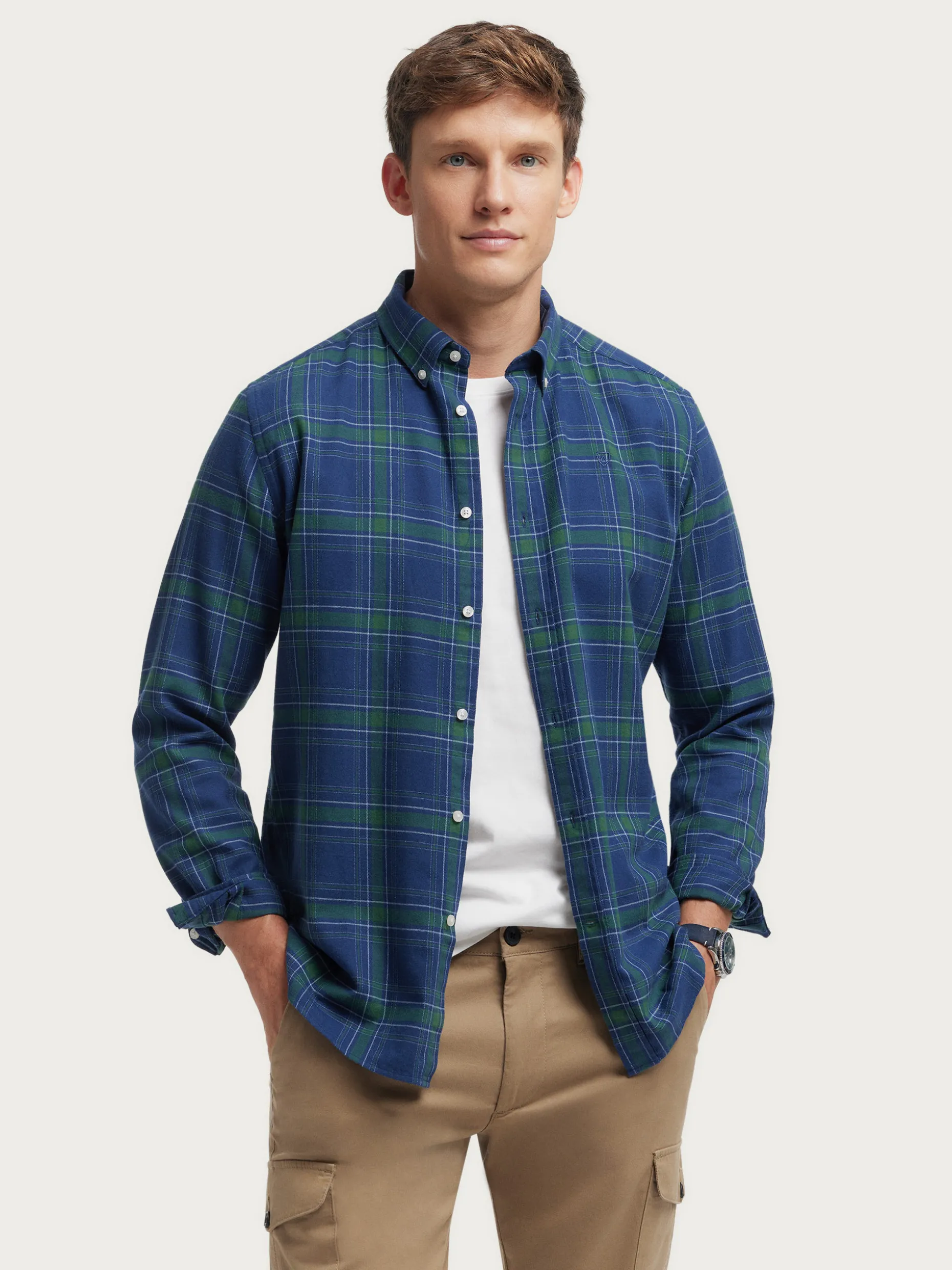 CAMISA FLANNEL TARTAN <Alvaro Moreno Clearance