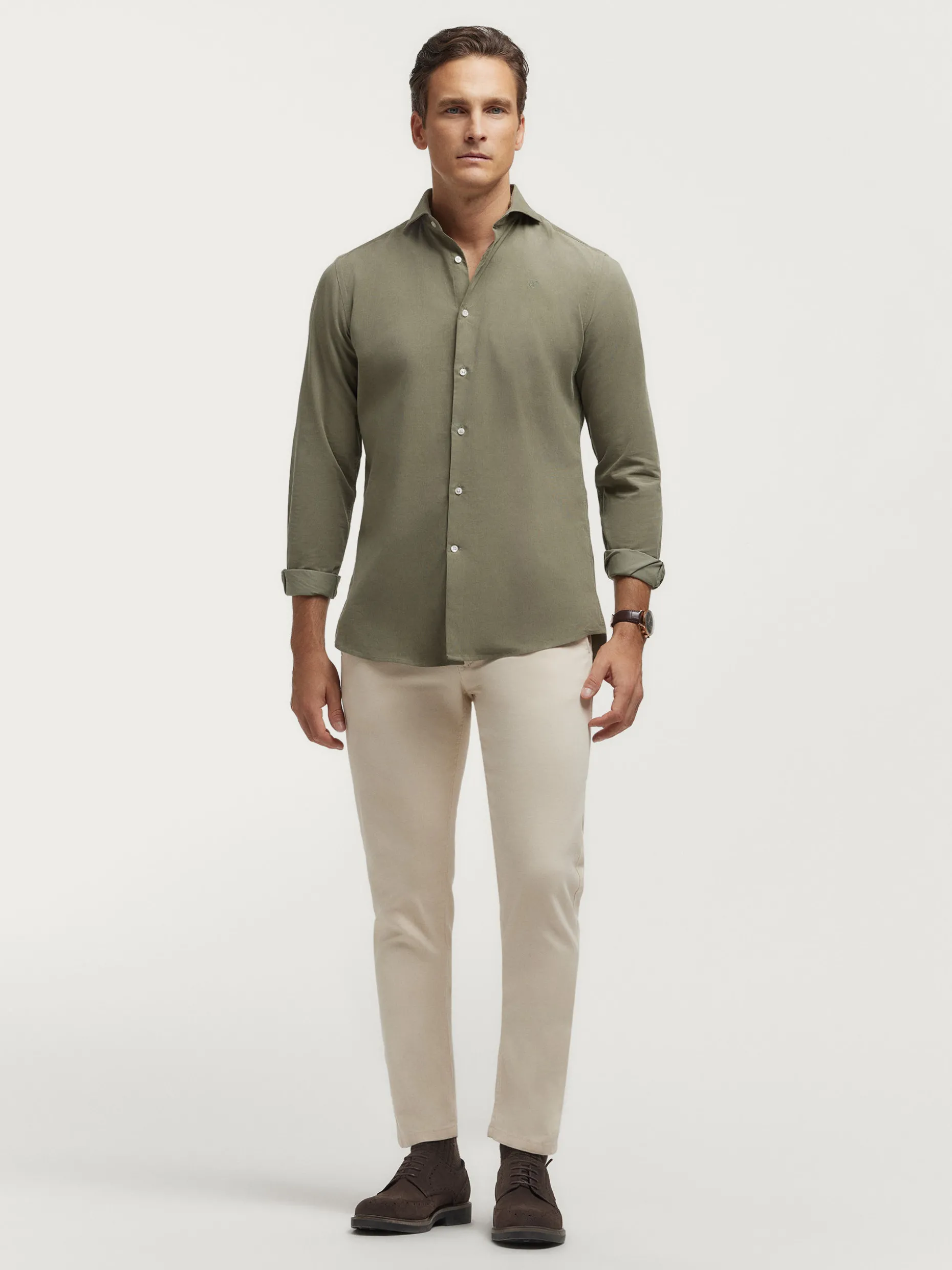 CAMISA MICROPANA JACK VERDE<Alvaro Moreno Fashion