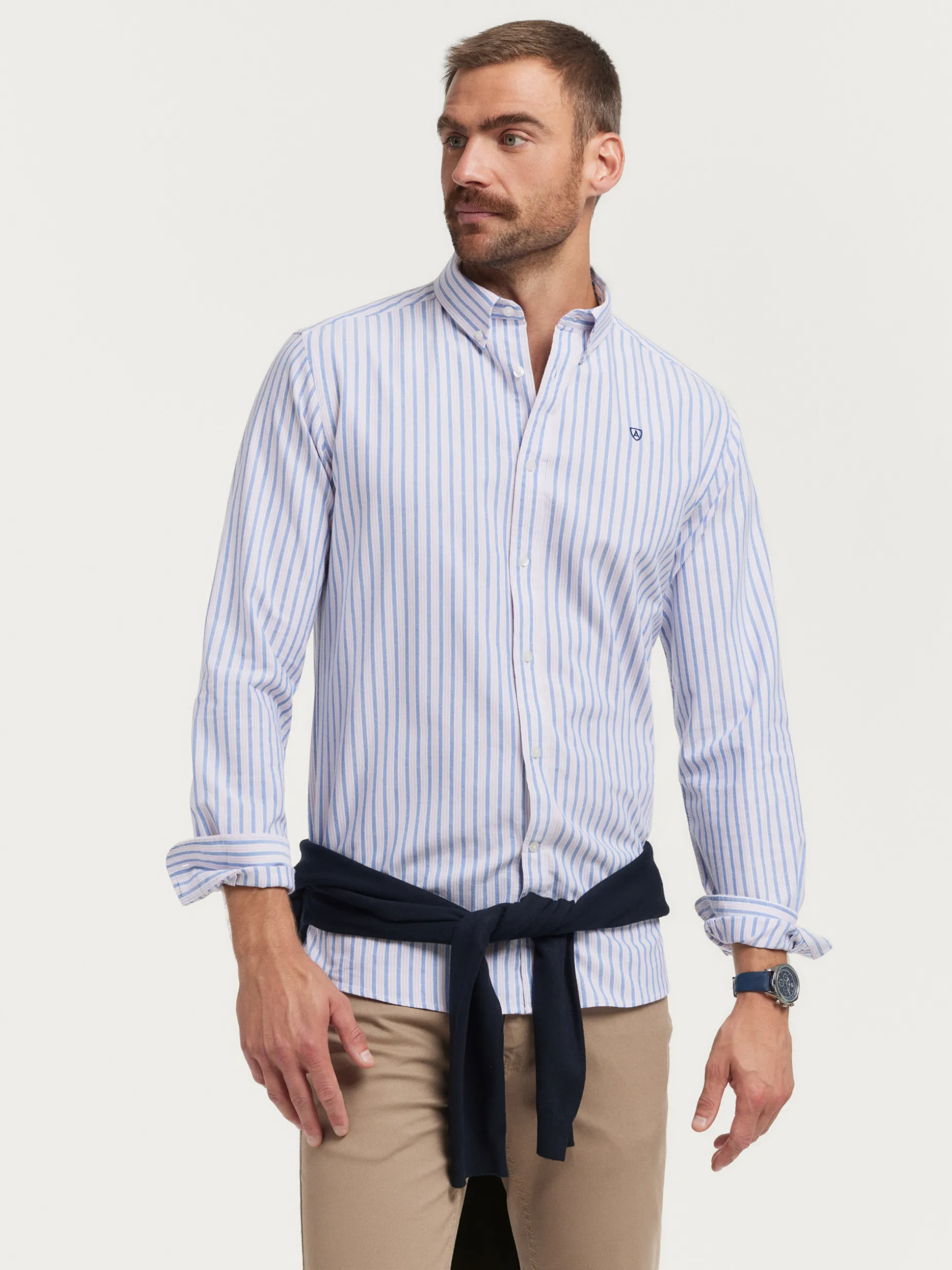 CAMISA OXFORD FANCY STR <Alvaro Moreno Outlet