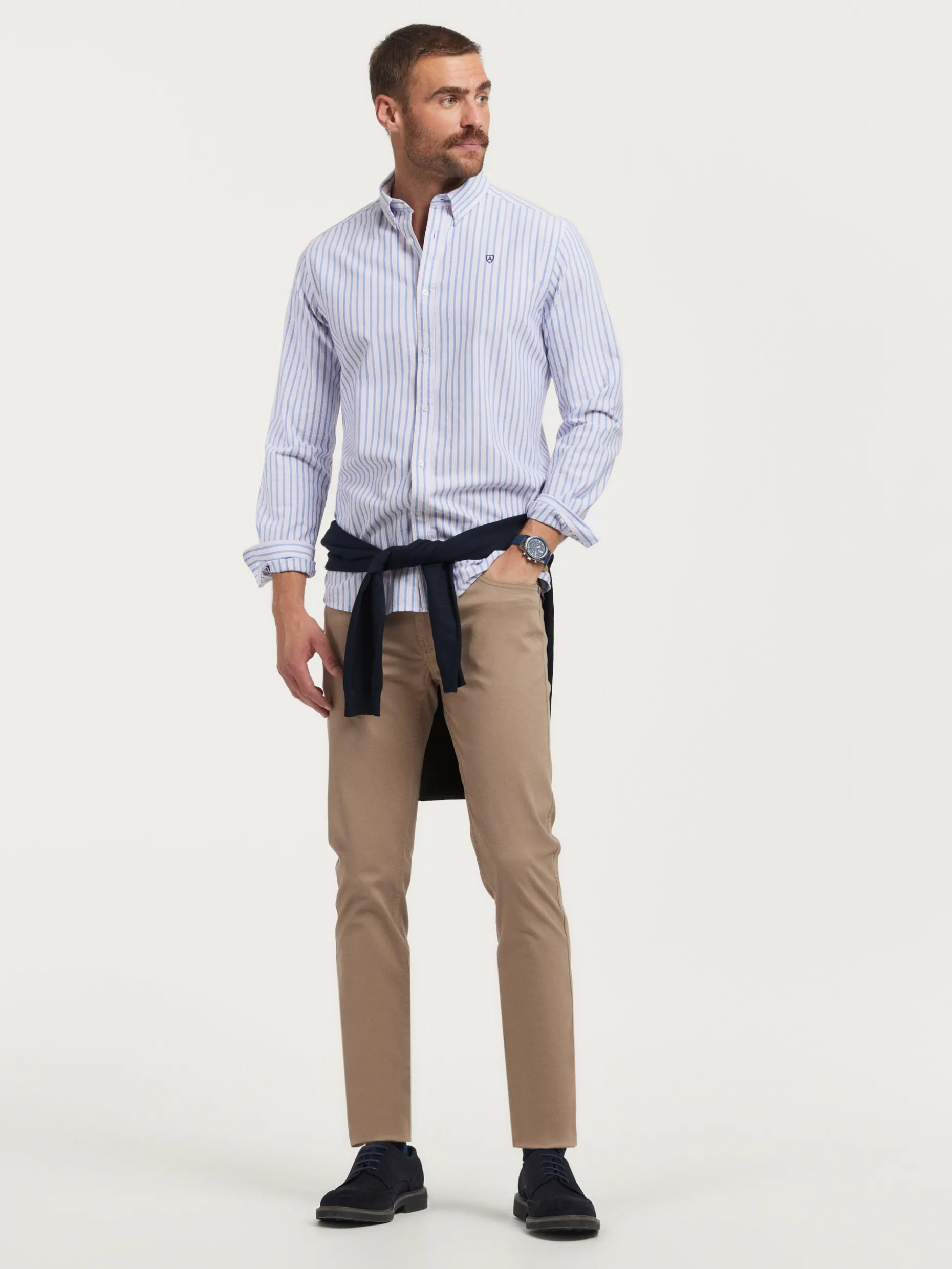 CAMISA OXFORD FANCY STR <Alvaro Moreno Outlet