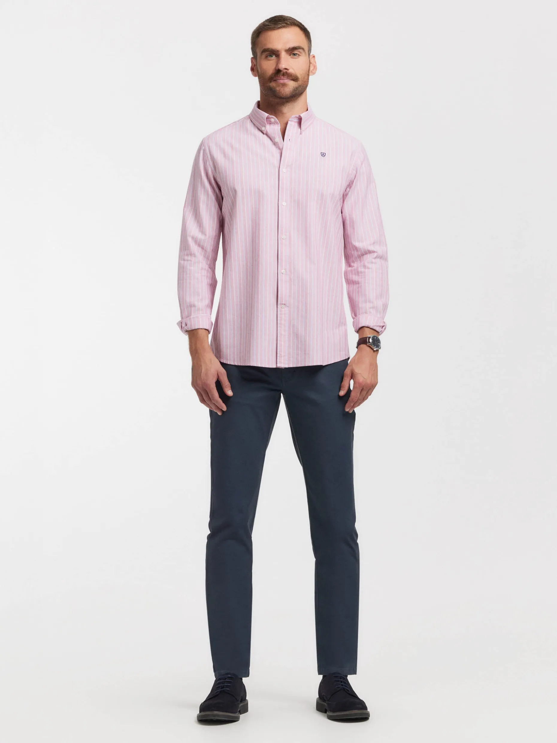 CAMISA OXFORD FANCY STR <Alvaro Moreno Sale