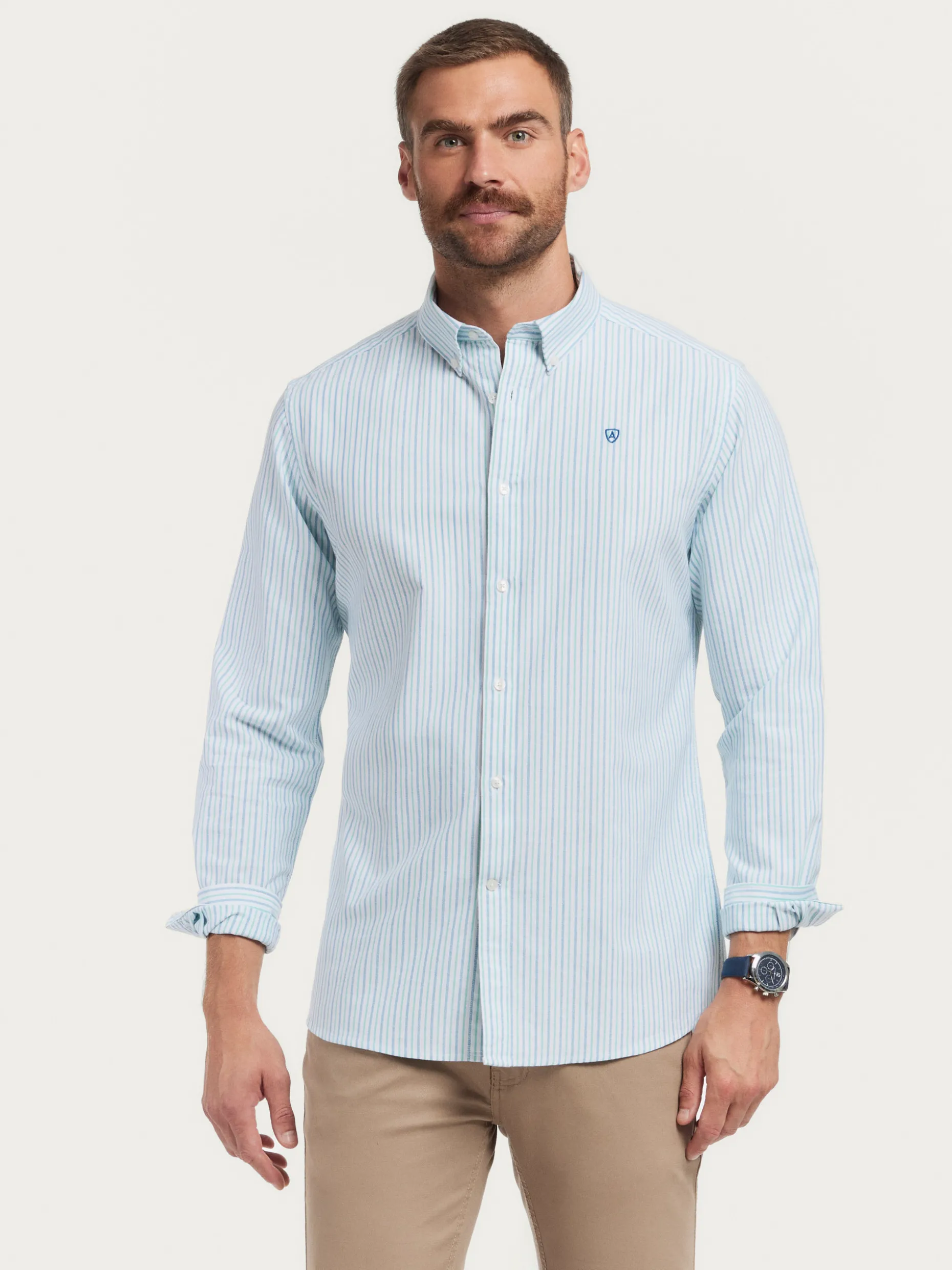 CAMISA OXFORD FANCY STR <Alvaro Moreno Best