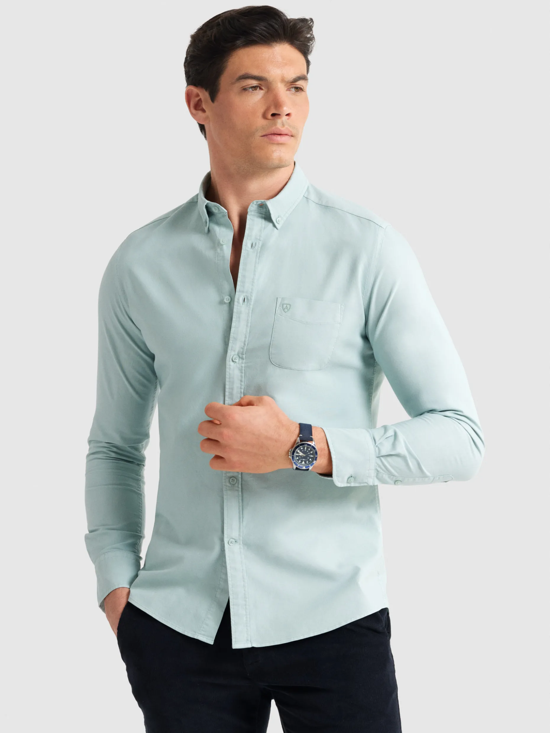 CAMISA OXFORD POCKET DYE <Alvaro Moreno Cheap