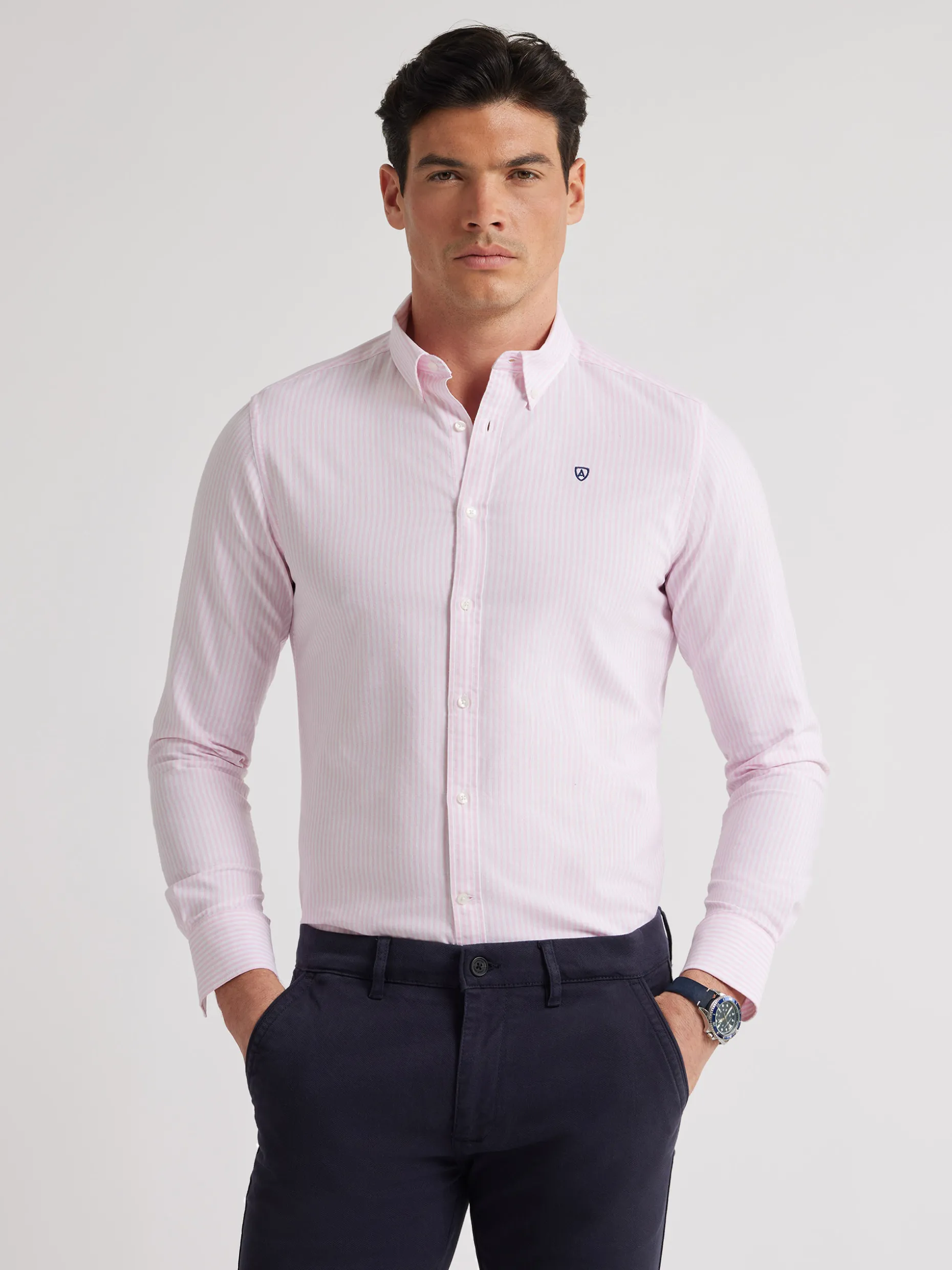 CAMISA OXFORD RAYAS BASIC <Alvaro Moreno Sale