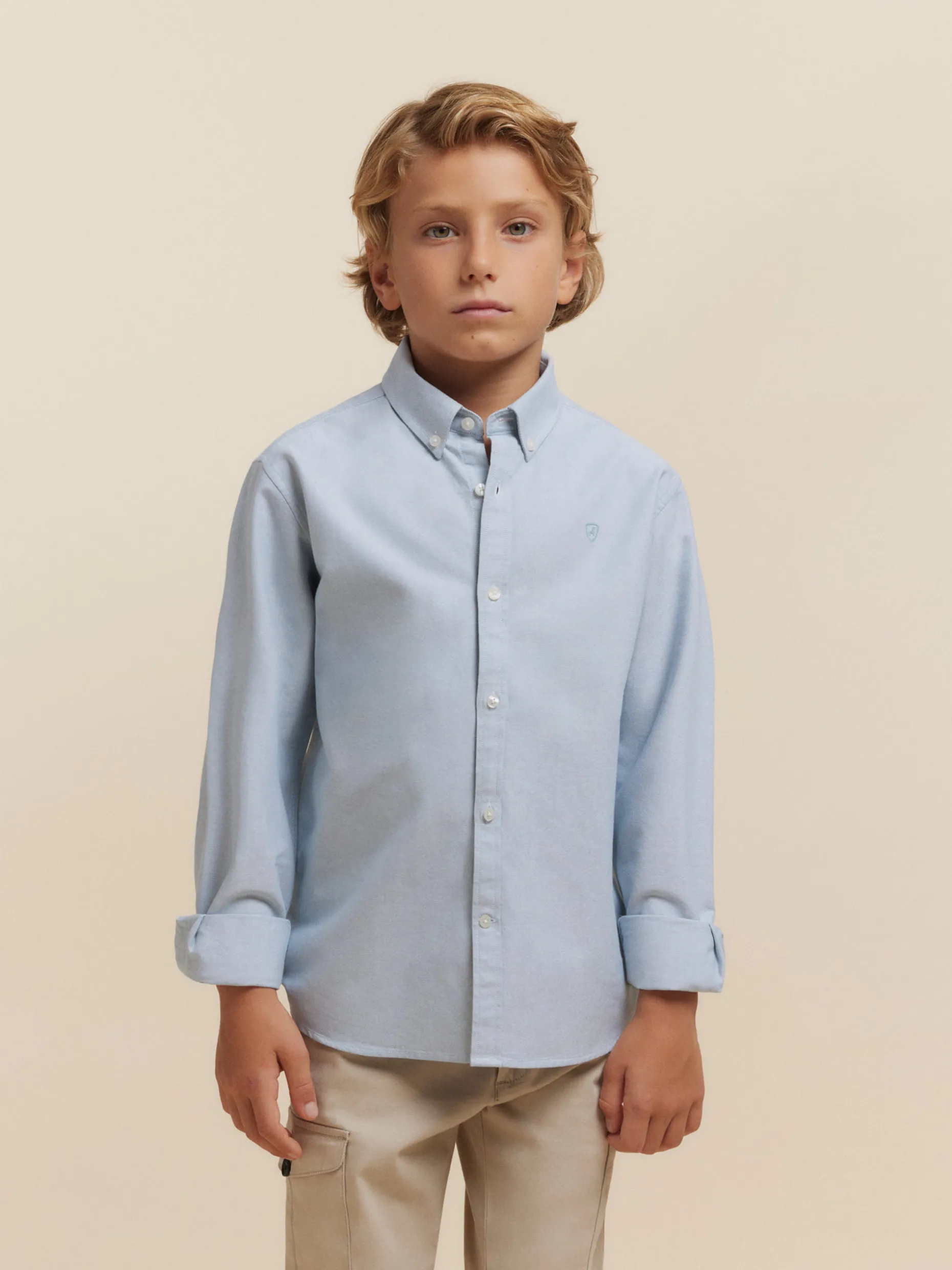 CAMISA OXFORD SOLID KIDS <Alvaro Moreno Sale