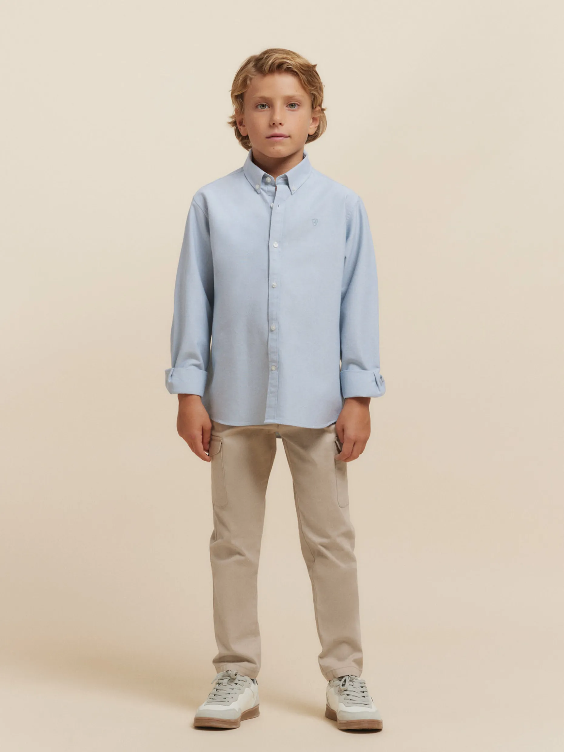 CAMISA OXFORD SOLID KIDS <Alvaro Moreno Sale