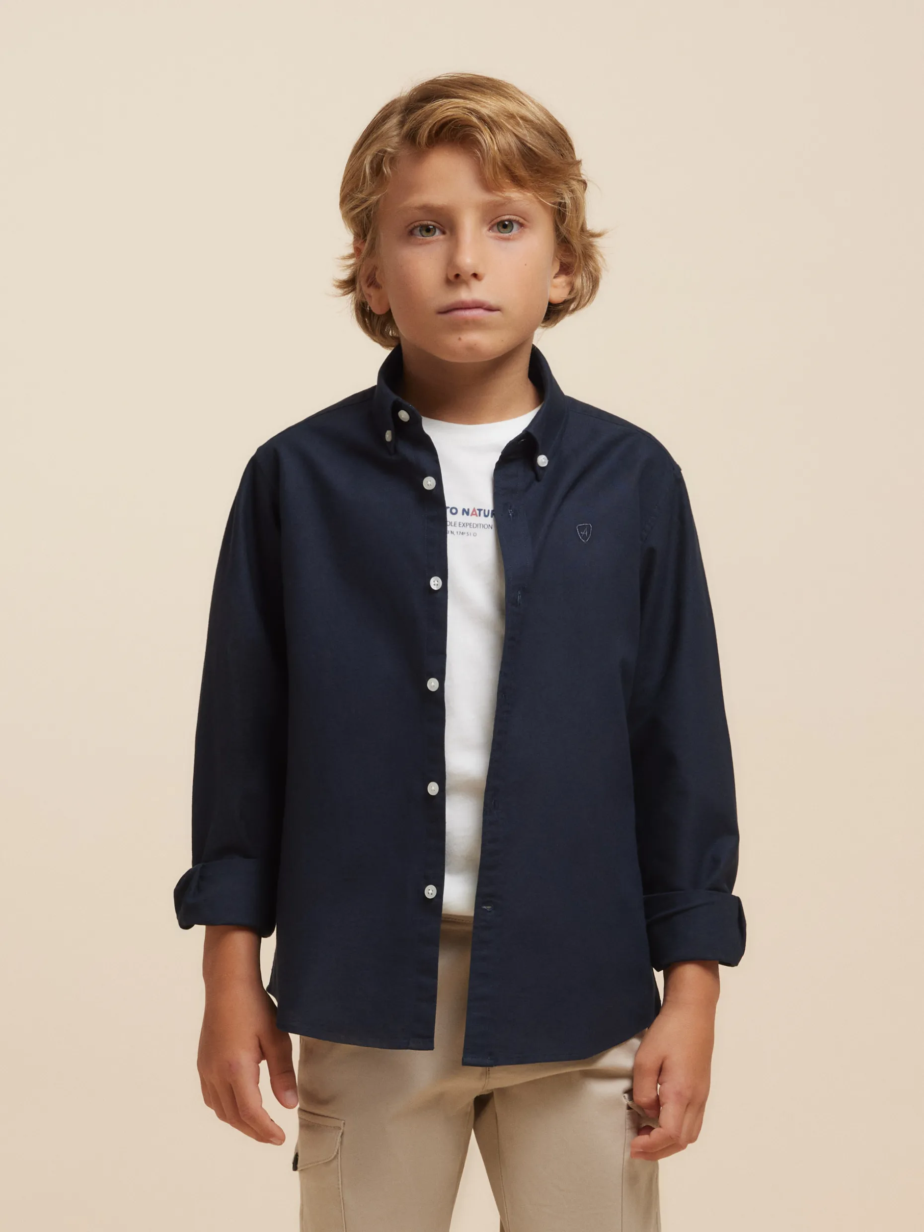 CAMISA OXFORD SOLID KIDS <Alvaro Moreno Discount