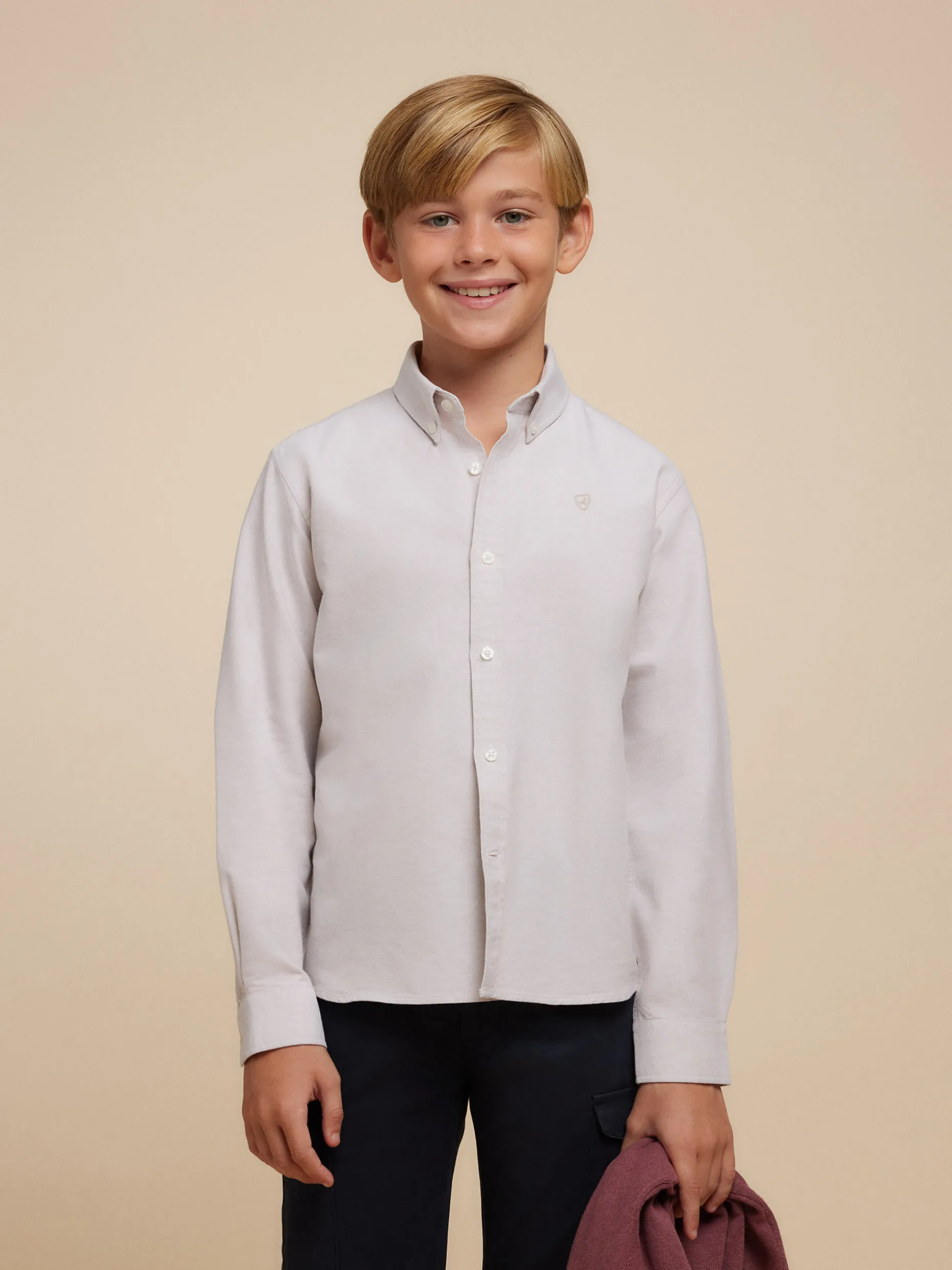 CAMISA OXFORD SOLID KIDS <Alvaro Moreno Clearance