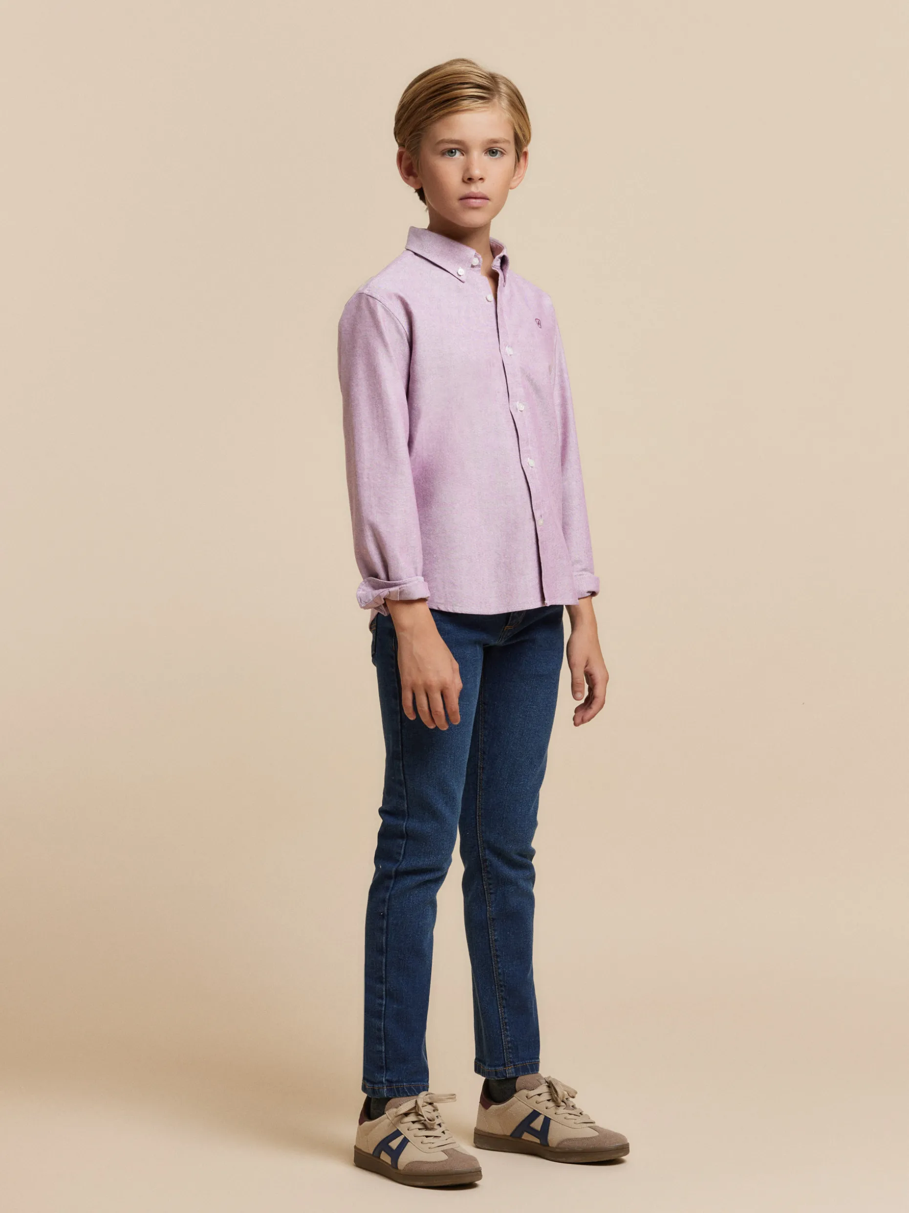 CAMISA OXFORD SOLID KIDS <Alvaro Moreno Sale