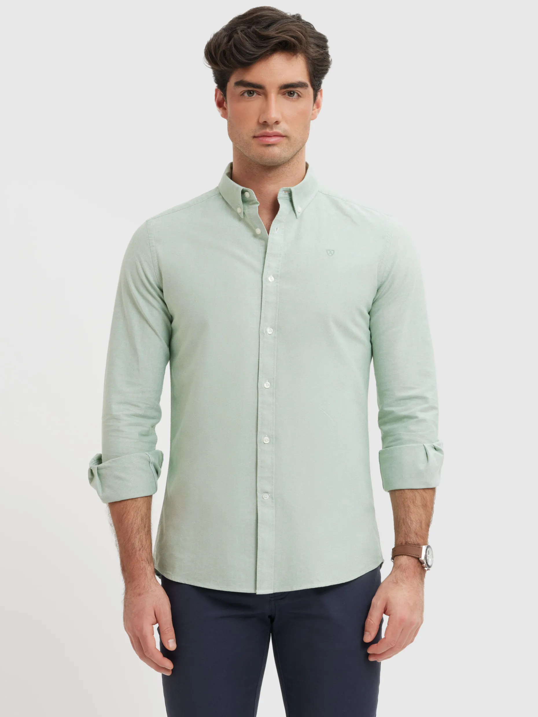 CAMISA OXFORD SOLID <Alvaro Moreno Clearance